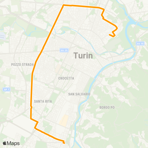 GTT Torino Via Ponchielli - via Corradino map