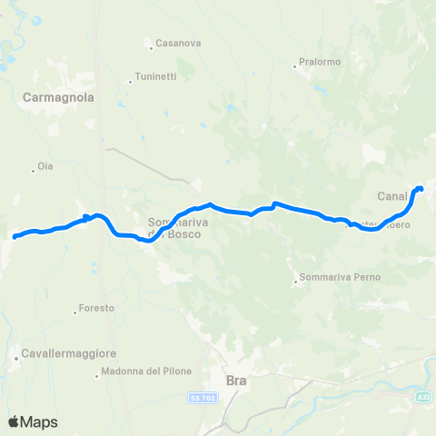 GTT Torino Canale - Sommariva - Racconigi map