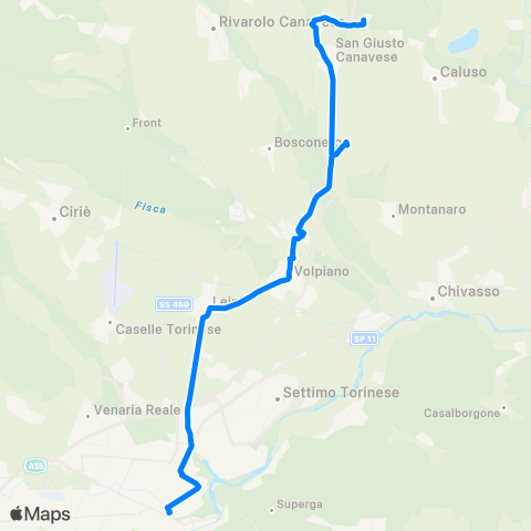 GTT Torino Torino - Ivrea map