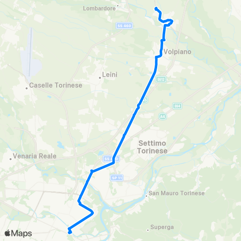 GTT Torino Torino - Volpiano - San Benigno map