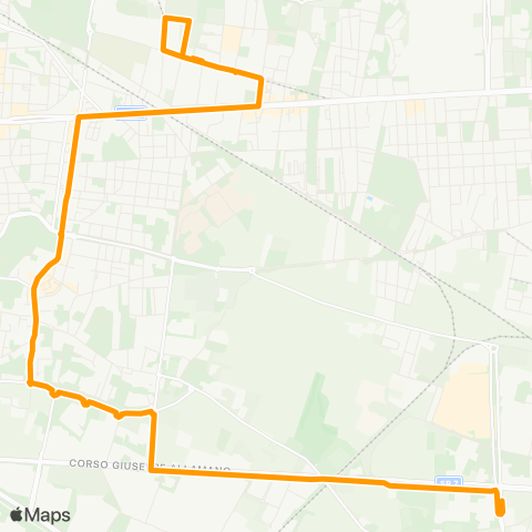 GTT Torino Scolastico, via De Amicis (Fermi M1, Collegno) - via Crea (Grugliasco) map