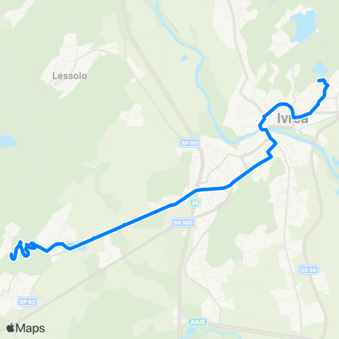 GTT Torino Ivrea Linee 6 (V. Saudino - Bioparco) - 6sb (V. Saudino - Loranze') map