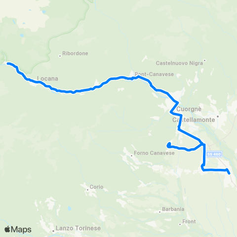 GTT Torino Rivarolo - Pont - Ceresole map