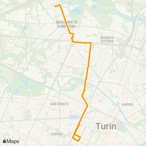 GTT Torino Via Paris - Corso Inghilterra map