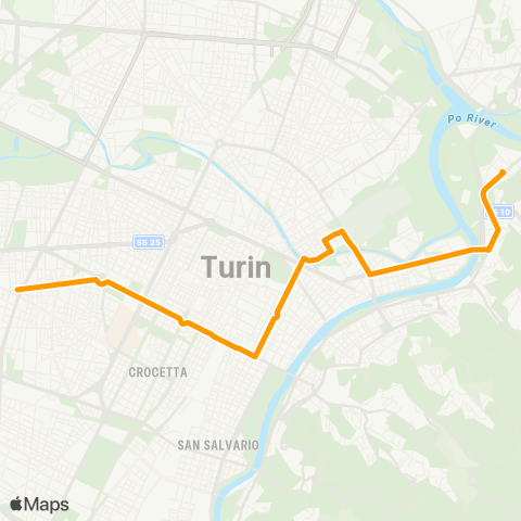 GTT Torino Via Cafasso - via Frejus map