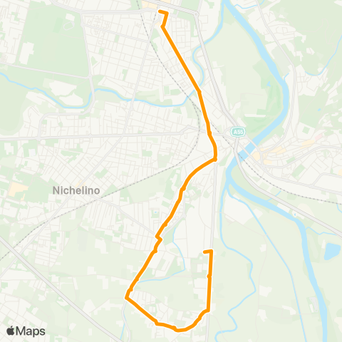 GTT Torino Feriale, via Corradino - Strada Carpice (Moncalieri) map