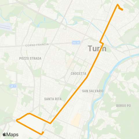 GTT Torino Speciale Stabilimenti, Largo Donatori Di Sangue - Piazzale Caio Mario map