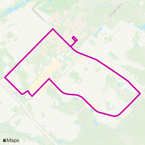 Guelph Transit Edinburgh College map