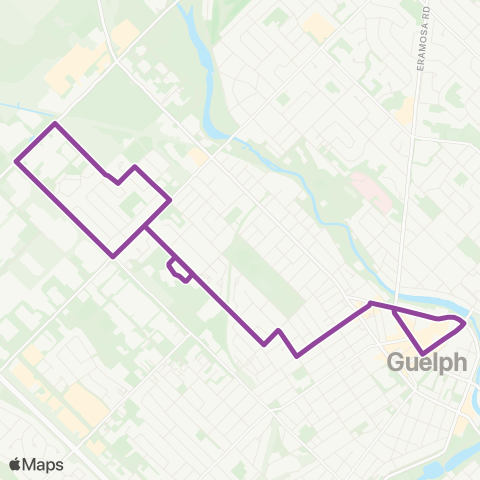 Guelph Transit Westmount map