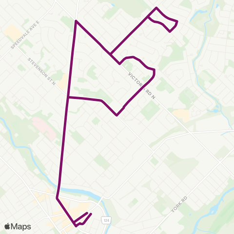 Guelph Transit Eastview map