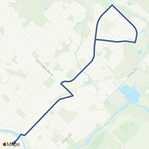 Guelph Transit Grange map