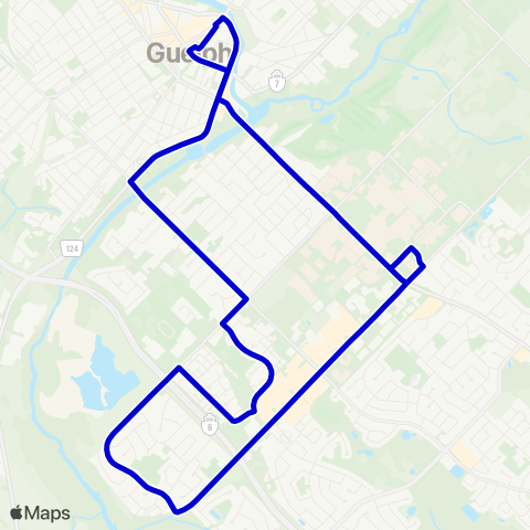 Guelph Transit West Hanlon Scottsdale map