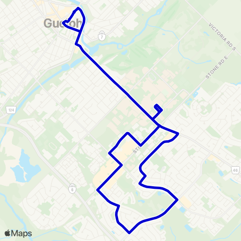 Guelph Transit Ironwood Harvard map