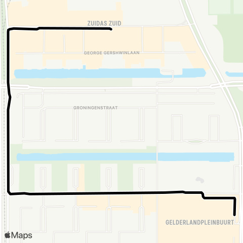 GVB Lijn 461 map