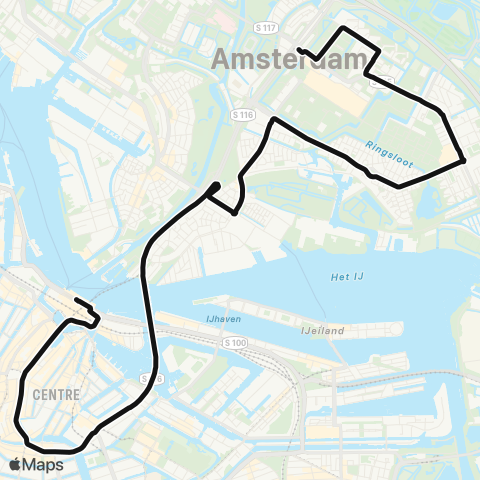 GVB Lijn 291 map