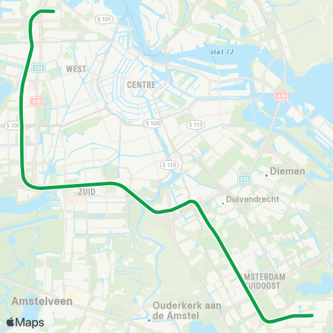 GVB Lijn 50 map