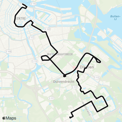 GVB Lijn 287 map