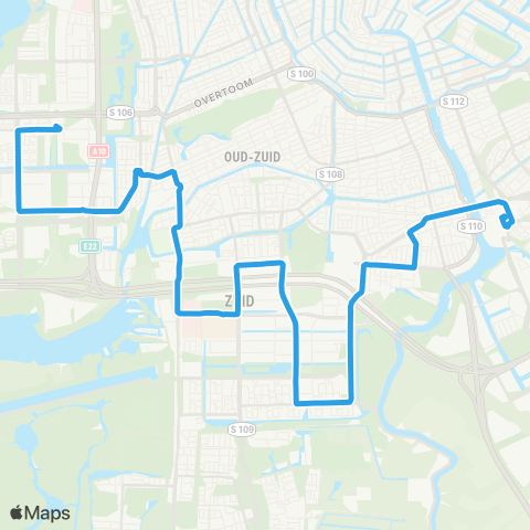 GVB Lijn 62 map