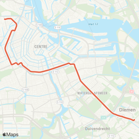 GVB Lijn 19 map