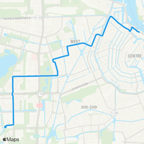 GVB Lijn 18 map