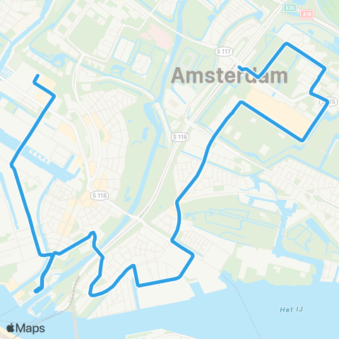 GVB Lijn 38 map