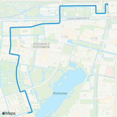 GVB Lijn 61 map