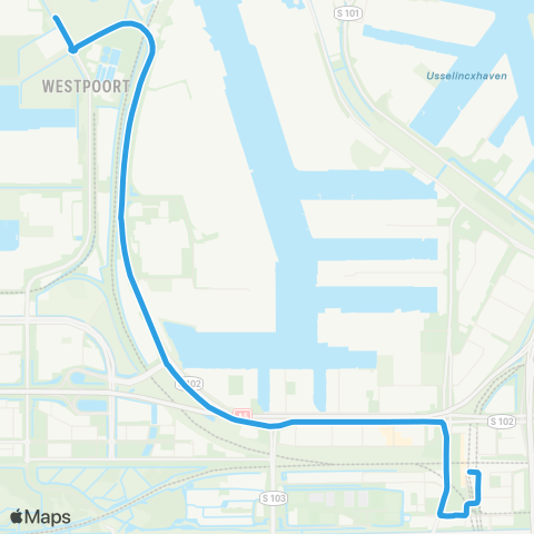 GVB Lijn 233 map