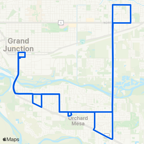 Grand Valley Transit Orchard Mesa map