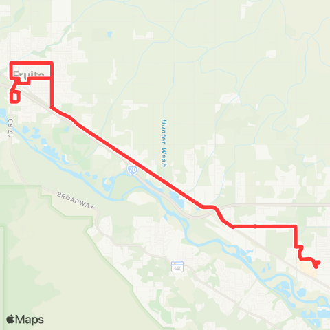 Grand Valley Transit Fruita map