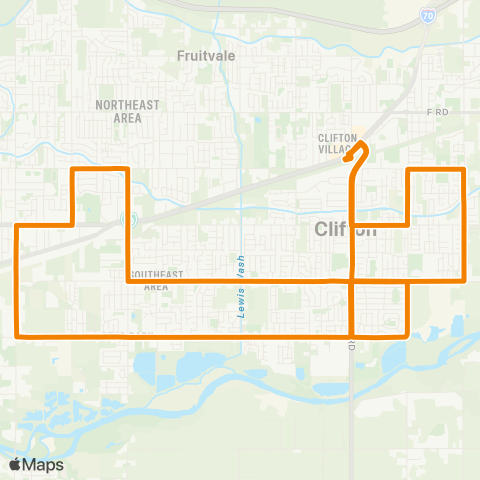 Grand Valley Transit Clifton map