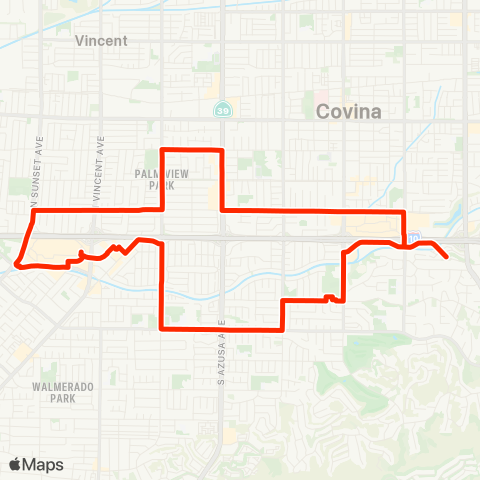 Go West Shuttle Red Line map