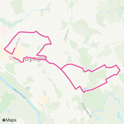 Translink Gympie Town Centre - Ashford Hill map