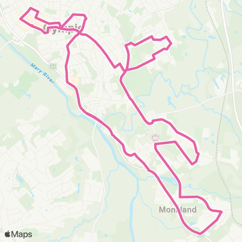 Translink Gympie Golden Loop map