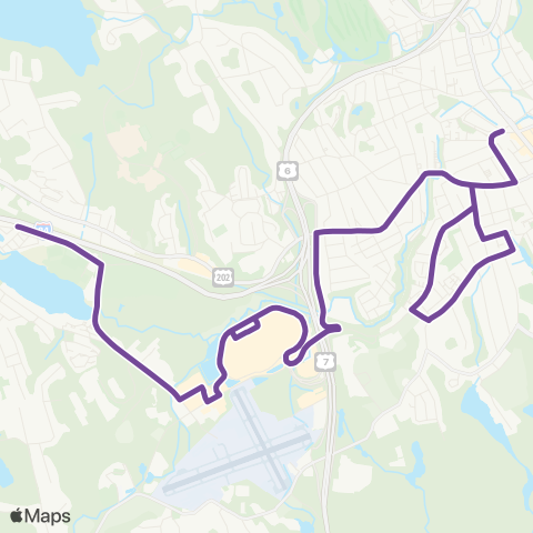 HARTransit Danbury Mall - Lake Ave. map