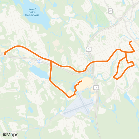 HARTransit Danbury Mall - Mill Plain map