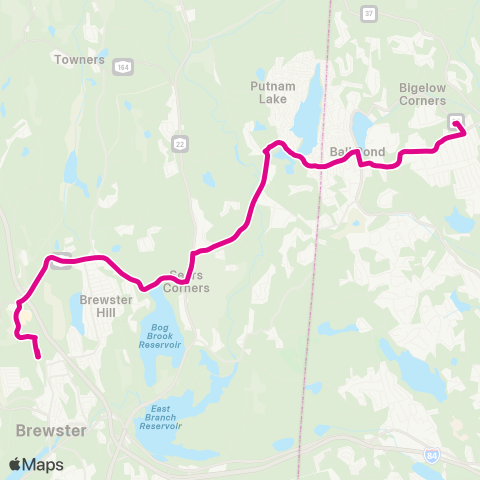 HARTransit New Fairfield - Southeast map