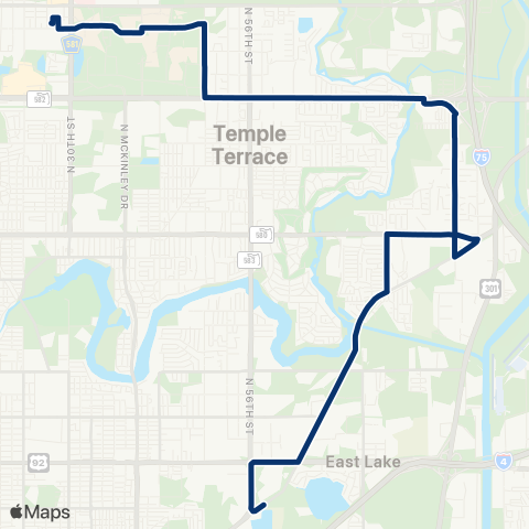 HART Temple Terrace map