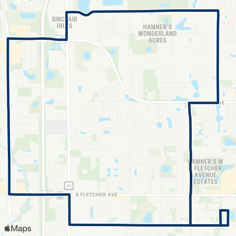 HART Sinclair Hills Connector map