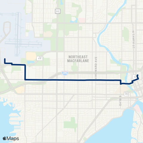 HART Cypress Street map