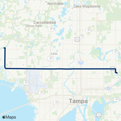 HART Hillsborough Avenue map