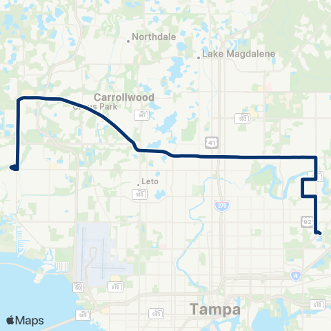 HART Busch Boulevard map