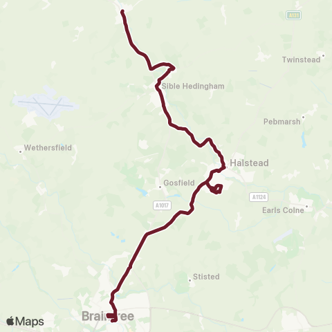 Hedingham & Chambers  map