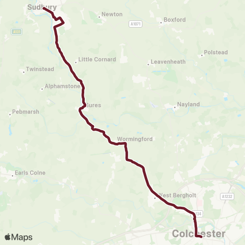 Hedingham & Chambers  map