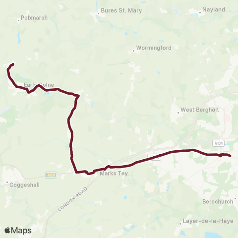 Hedingham & Chambers  map