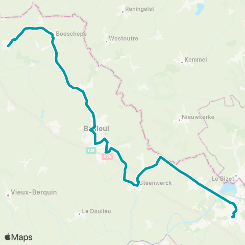 Hauts-de-France Car 59 - Nord Godewaersvelde / Armentières map