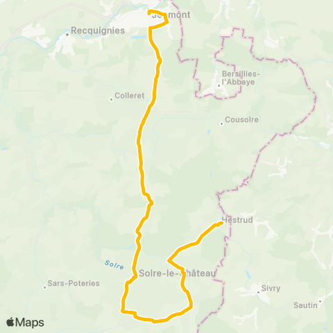 Hauts-de-France Car 59 - Nord Hestrud - Jeumont map