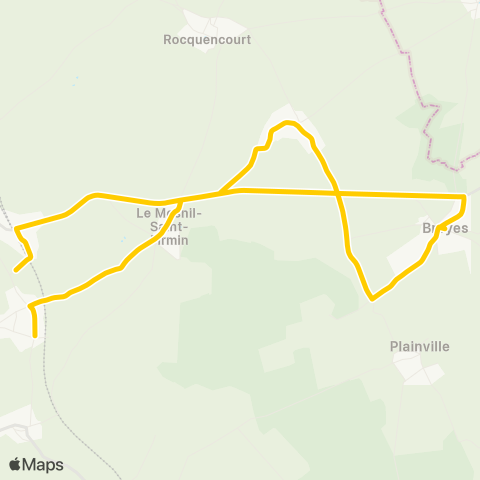 Hauts-de-France Car 60 - Lignes scolaires Bacouel-Serevillers-Tartigny-Plainville-Rocquencourt-Broyes-le Mesnil St Firmin map