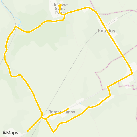 Hauts-de-France Car 60 - Lignes scolaires Fouilloy-Romescamps-Gourchelles-Escles St Pierre map