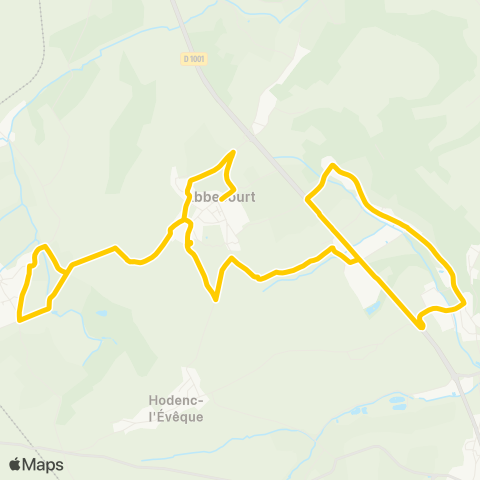 Hauts-de-France Car 60 - Lignes scolaires Ponchon map