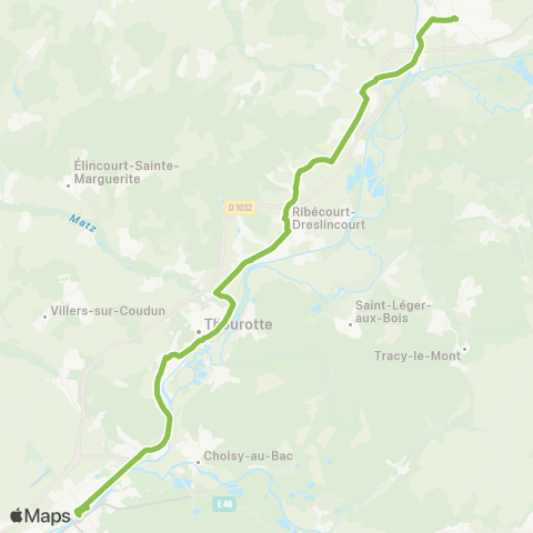 Hauts-de-France Car 60 Noyon - Compiègne map